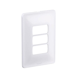 Placa Acabamento 4X2 3 Postos Branco Com Suporte Zeffia Pial