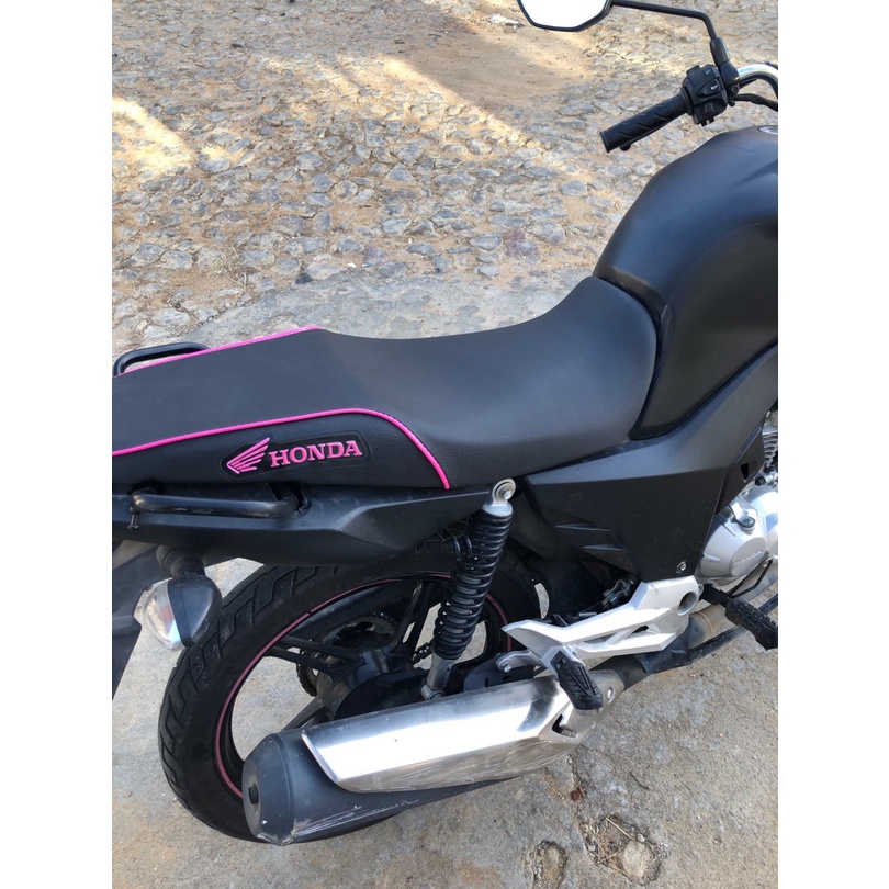 Capa de Banco Moto Fan e Titan 125, 150 e 160 2000/2026 Personalizada — imagem 2 de 2