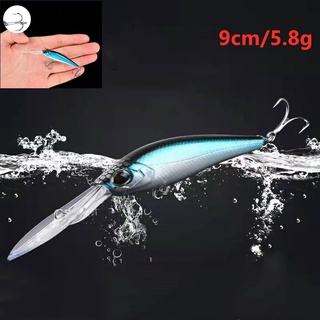 Novo Umpan Pancing 9cm/5.8g Isca De Minnow Long Shot Dura Para Pesca