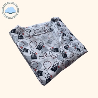 Blusa/Scrub Tricoline Estampado Enfermagem/Odontologia