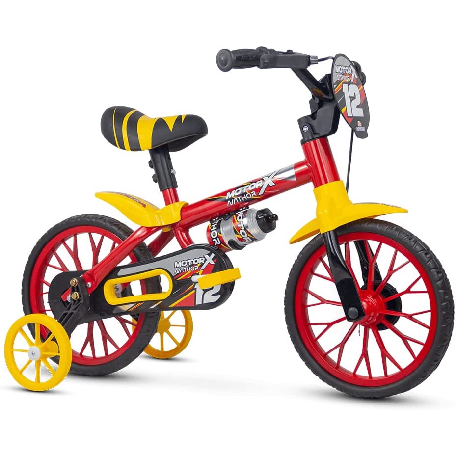 Bicicleta Infantil Aro 12 Menino Nathor Masculina Motor X
