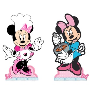 minnie confeitaria kit decoração de festa infantil 4 display de mesa 20cm