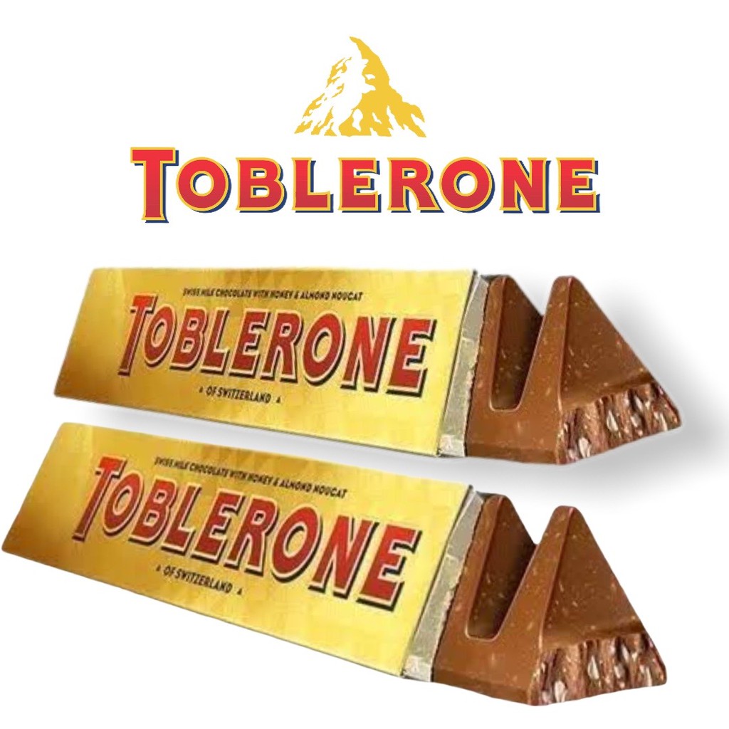 KIT com 2 unidades Toblerone Swiss Milk Chocolate With Honey e Almond