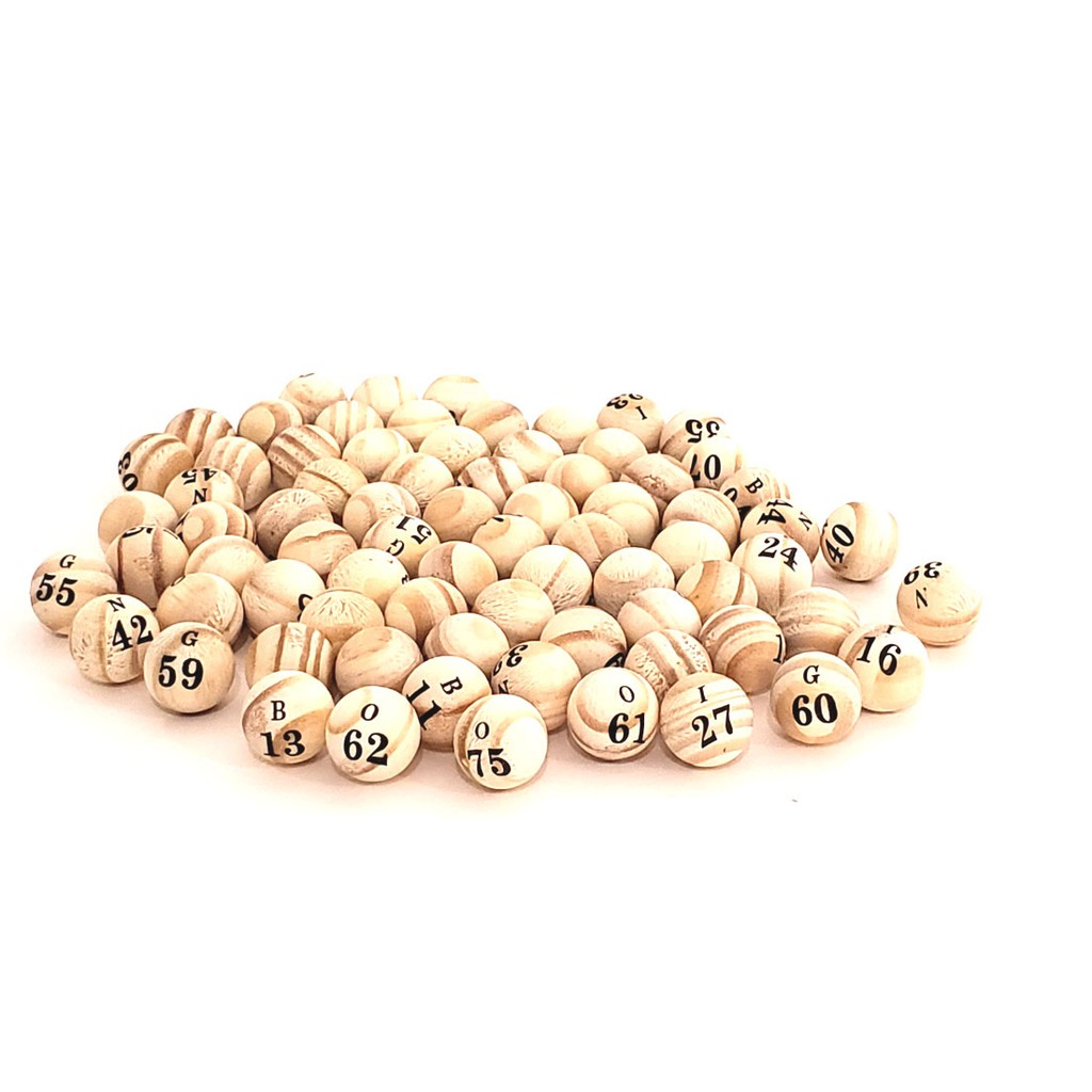 Bingo Kit Bolinhas de Madeira do 01 Á 75 (2,0cm) — imagem 2 de 2