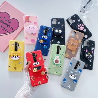 Capa De silicone Com Suporte Desenho 3D Para Xiaomi Redmi Note 8 Pro 8T Note8 Note8T Note8Pro
