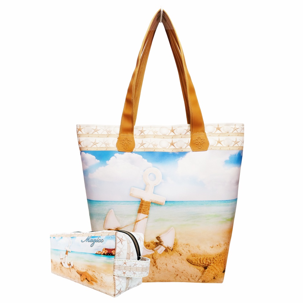Bolsa Feminina com Necessaire Impermeável Ancora Magicc Bolsas BN-194