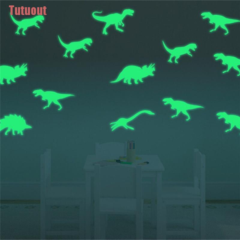【 tutuout 】 9Pcs/Conjunto Brilhante No Dinossauros Luminosos Escuros Autocolantes Arte De Parede Do Quarto Infantil em Oferta na Shopee
