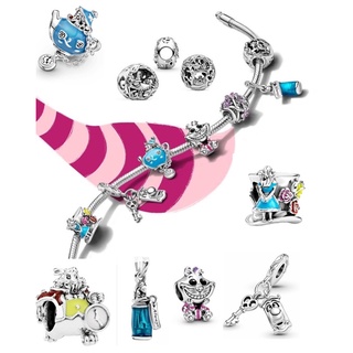berloque charm Pandora Alice no país das maravilhas personagem Disney coelho gato