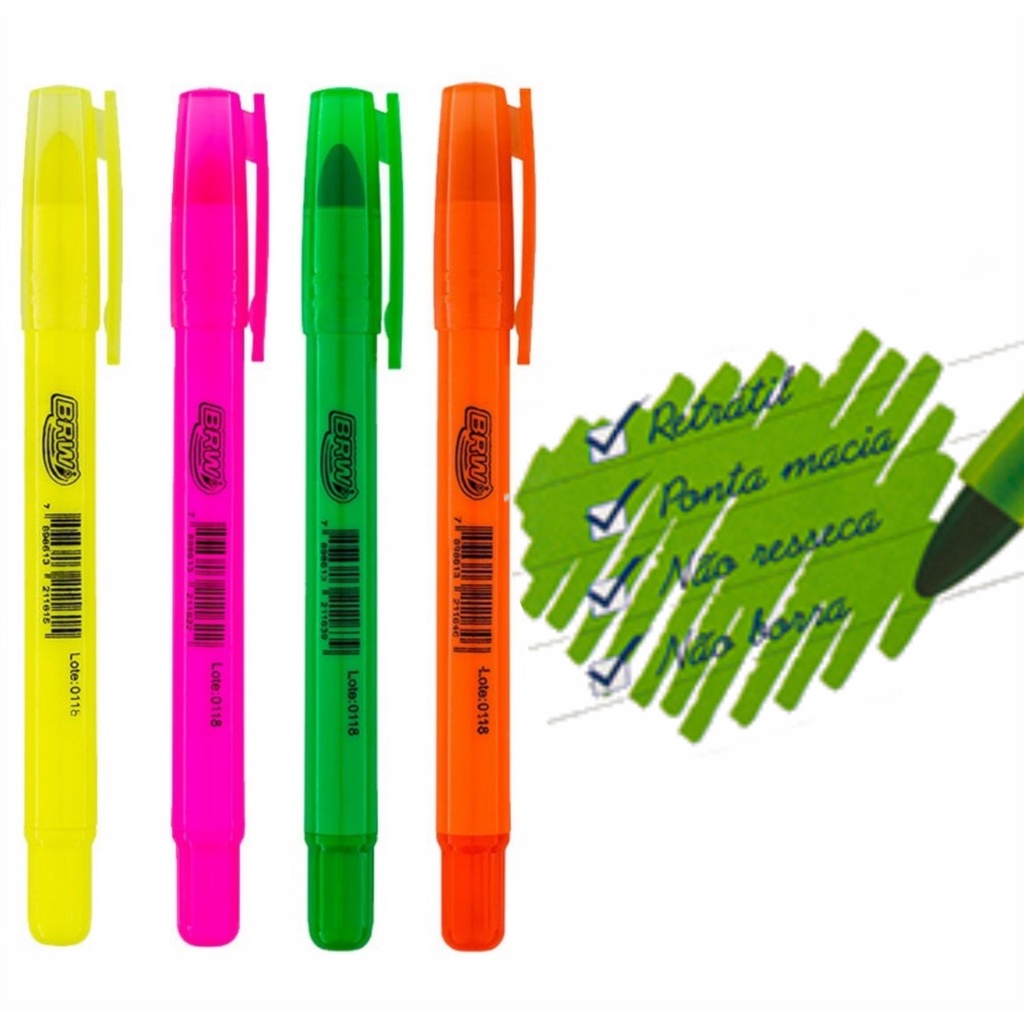 Marca texto em gel - BRW em Oferta na Shopee