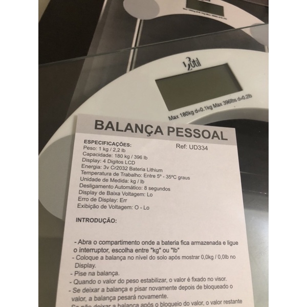 Balança Digital para Controle de Peso 123 útil