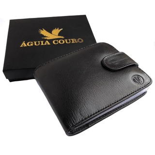 Carteira masculina + porta documentos couro legítimo premium extra macio