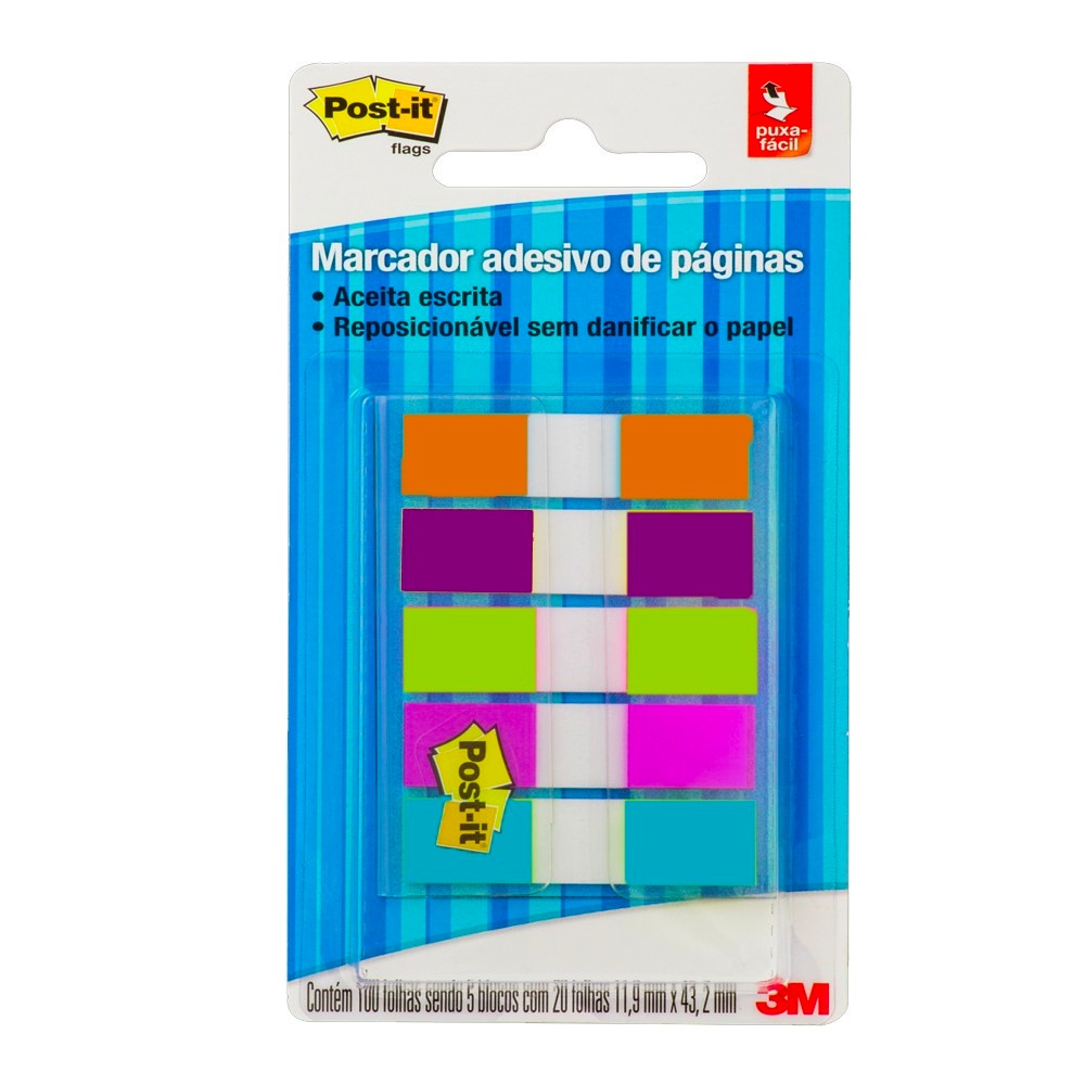 Marcador adesivo de Páginas Post-It® 3M 11,9x43,2 mm