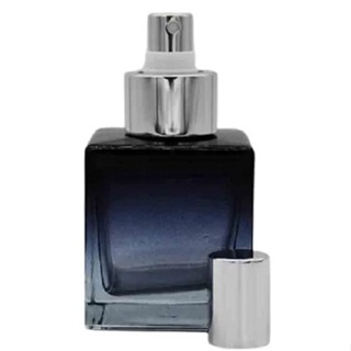 Frasco Spray Vidro Azul 100ml Porta Perfume E Válvula Prata Luxo em Oferta na Shopee