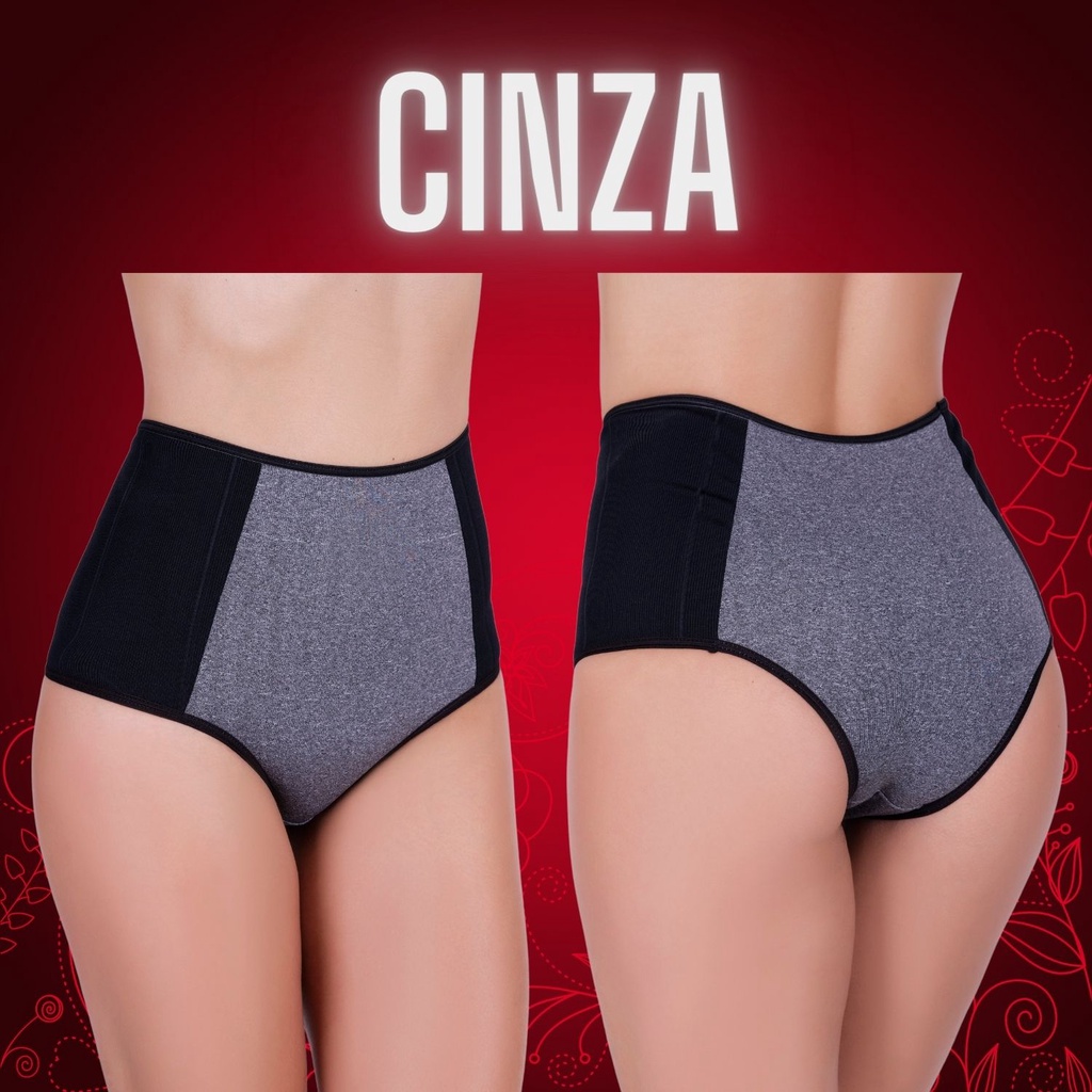 Kit 3 Calcinha Pos Parto Anti Culote Segura Barriga Remover Imperfeição Cintura Alta modeladora — imagem 2 de 2