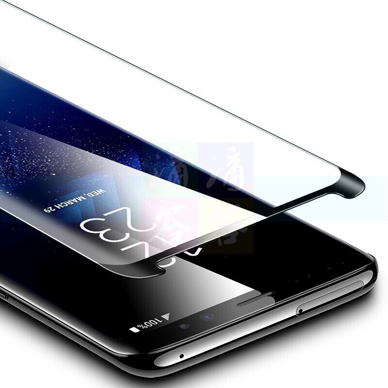 Película De Vidro 5D Cobertura para Galaxy S8/S9/S8+/S9+/S10 Cola Tudo Com Borda Protetora — imagem 2 de 2