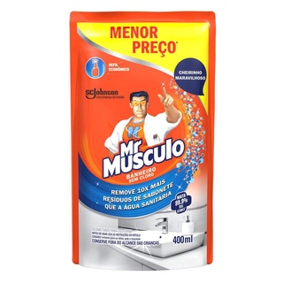 Desinfetante para Uso Geral Mr Músculo Banheiro 400ml Refil Econômico Grátis 30% de Desconto