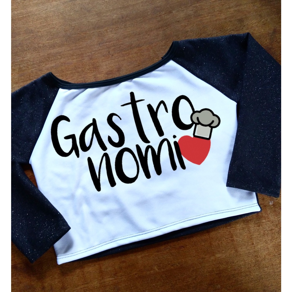 Cropped de Gastronomia com Chapéu - Moletom Feminino