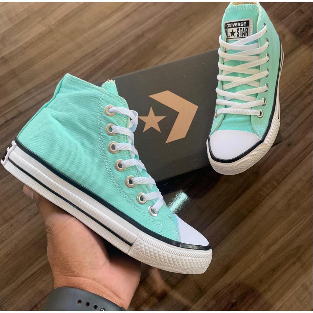 all star verde agua cano alto