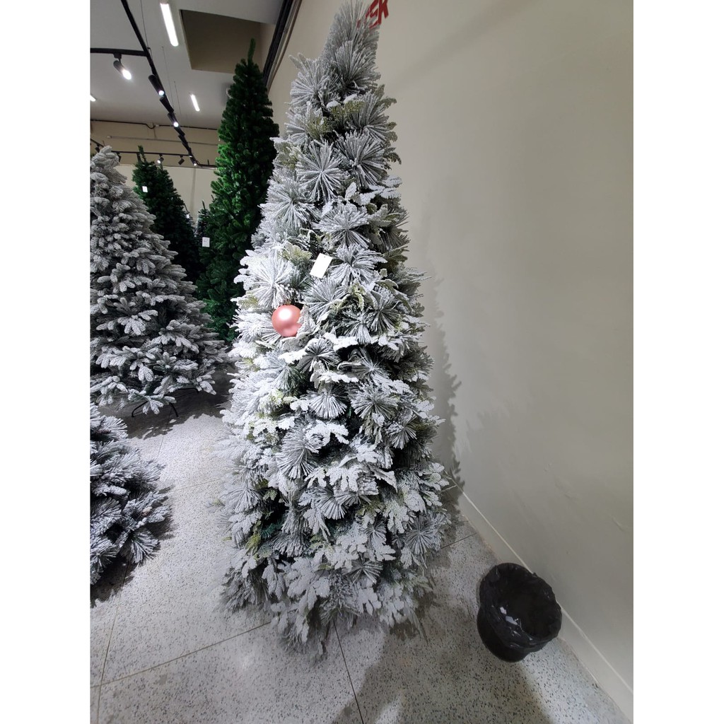 Árvore De Natal Luxo Pinheiro Neve Nevada /// | Shopee  Brasil