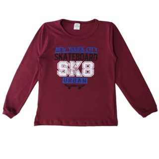 Camisa juvenil Menino Inverno 10 12 14 16 em Oferta na Shopee