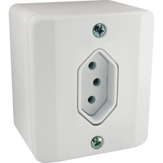 Tomada 3 Pólos (2P+T) 20a Sistema X Branco Radial