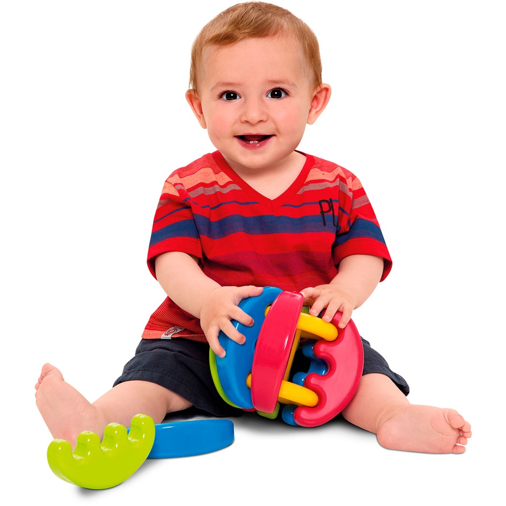 Bola Didática de Encaixar em Gomos - Brinquedo para Bebês Acima de 6 meses