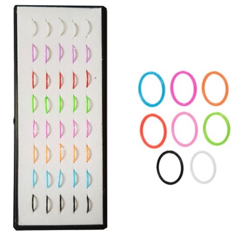 40 Piercing De Nariz Argolinha Silicone Cores Sortidas