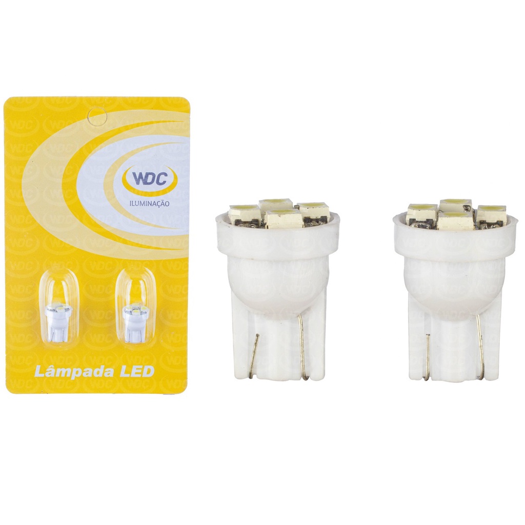 PAR LÂMPADA LED UNIVERSAL T10 PINGÃO (4 LEDS)