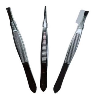Kit c/ 3 Pinças Para Cílios e Sobrancelha
