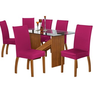 01 Capa para cadeira de Jantar (com elástico) em malha. em Oferta na Shopee