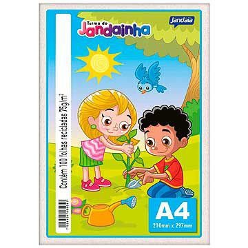 Papel Sulfite A4 Reciclado (Cinza) com 100 folhas