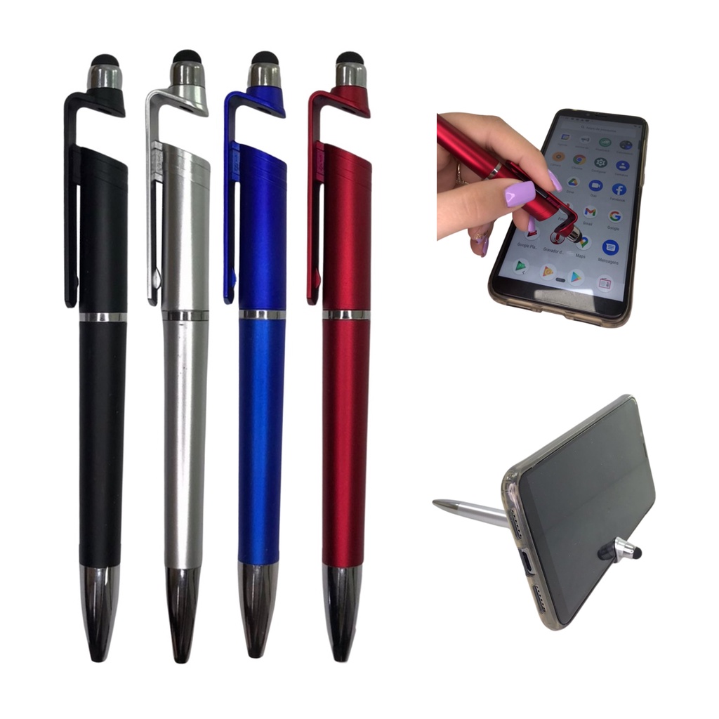 Kit 50 Canetas Brinde Ponta Media Touch Apoio Universal Tablet Celular Shopee Brasil 4985