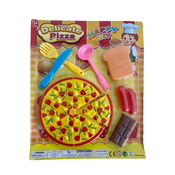 Kit Pizza Comidinha Infantil Brinquedo Food 12 peças cyb000175