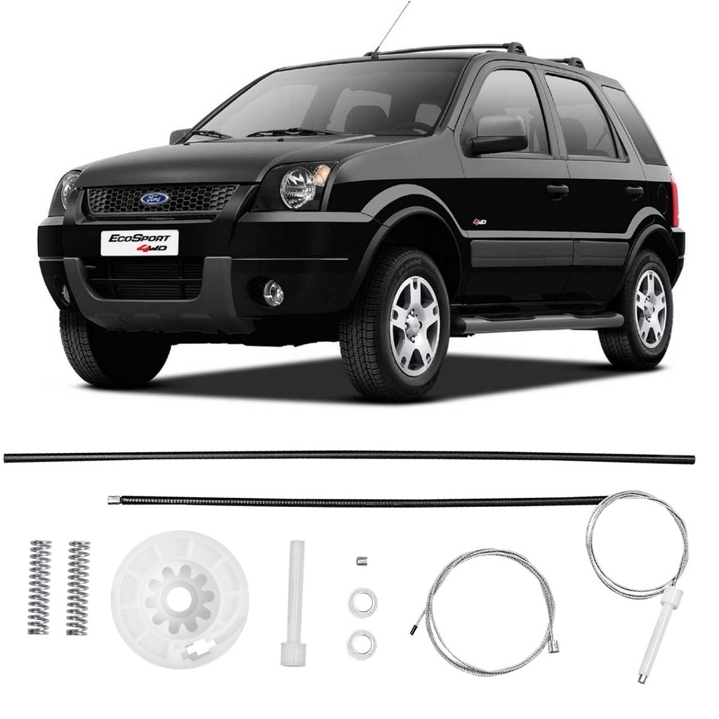 Kit Reparo Maquina Vidro Elétrico Ford Ecosport Portas Dianteiras Lado Direito e Esquerdo Ano 2003 à 2012