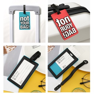 PVC Borracha Macia Para Viagem Etiqueta De Bagagem Plástico Cores Etiquetas De Múltiplas Nome Endereço Mala De Silicone