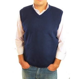 Colete social malha em lã pullover tricô gola V masculino em Oferta na Shopee