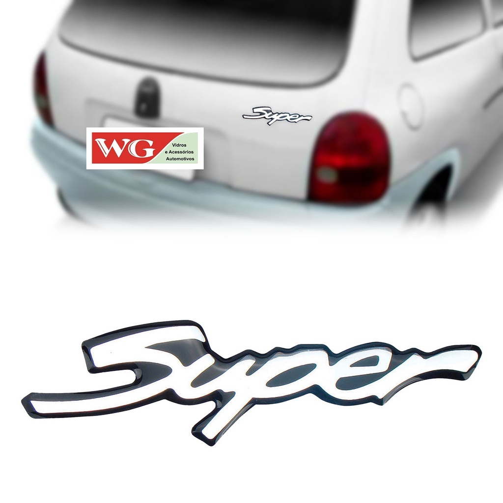 Emblema (Super) Gm Corsa 97/98 Pequeno Cromado E Contorno Pr