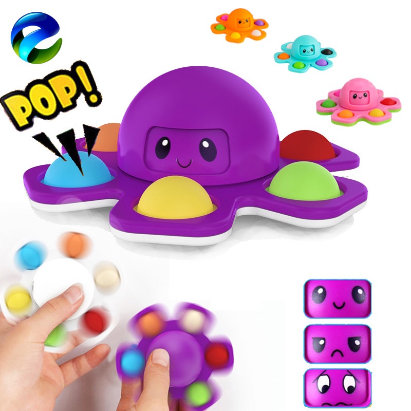 Pop it Fidget Toys Brinquedo De Descompressão Do Rosto Polvo popt | Shopee  Brasil