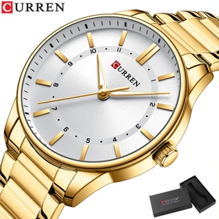 Relógio Masculino CURREN Original Mostrador De Marca Luxuoso Aço Inoxidável Clássico Moda Casual Negócios Esportes Quartzo Impermeável Com Caixa 8430 em Oferta na Shopee