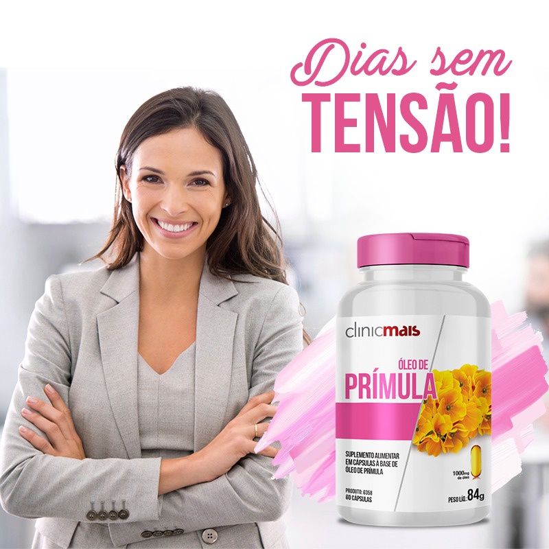 Óleo De Primula Clinic Mais 60 cápsulas Softgel