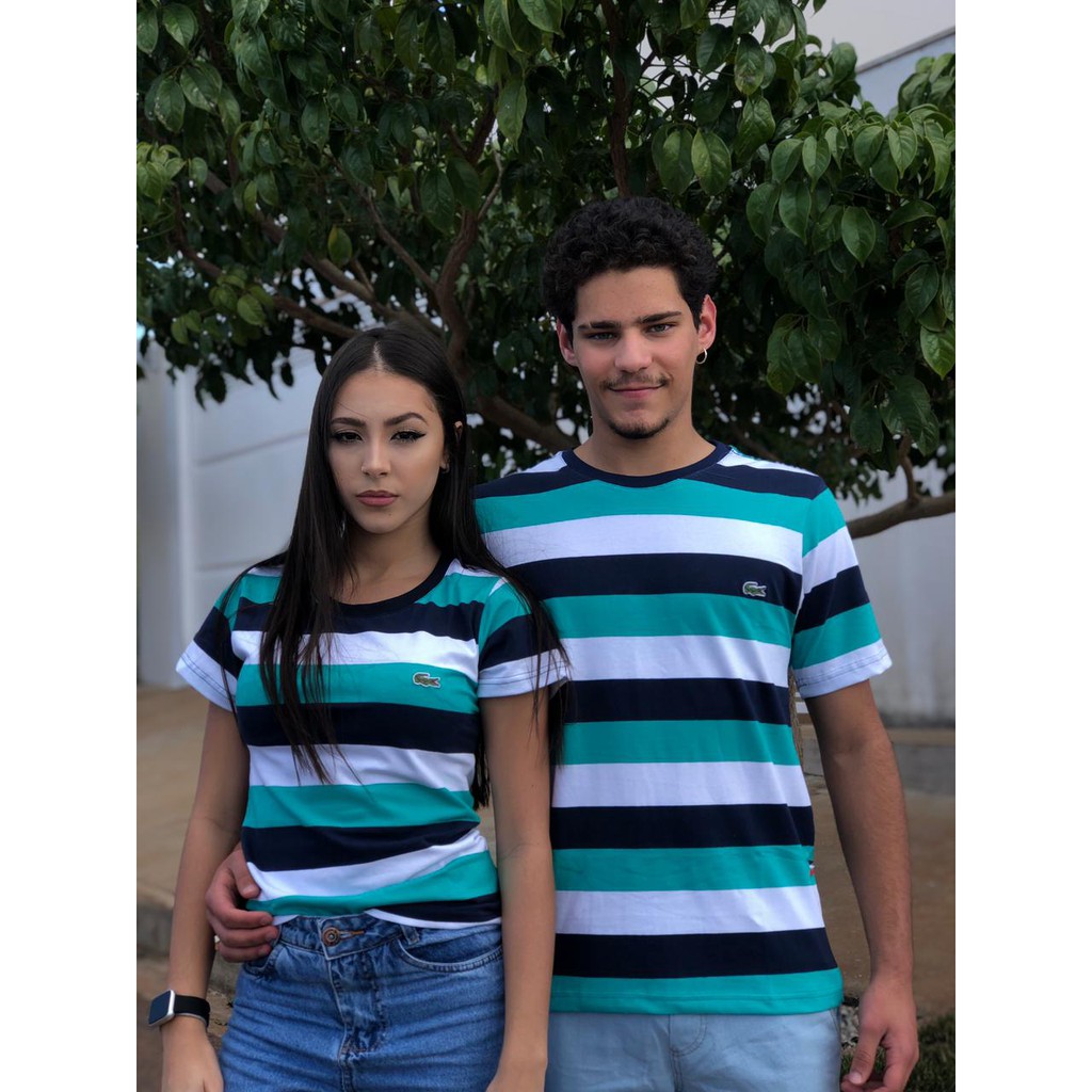 Camisa lacoste clearance listrada casal