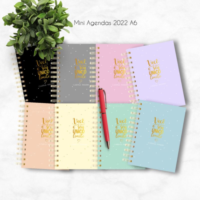 Mini Agenda 2022 Personalizada Com Seu Nome | Shopee Brasil