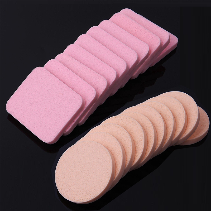 10 Pcs Esponja Maquiagem Facial Corretivo De Contorno Esponjas Faciais Pó Puff Beauty Tools