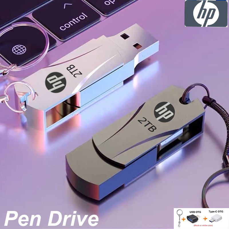 Tb 2 1TB HP Pen Drive USB3.0 Alta Velocidade Mental Flash 128GB 256GB 512GB Portátil Memory Stick