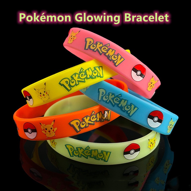 24 Peças Pulseira Pokemon Luminosa Acessórios Para Meninos E Meninas Adereços Festa De Aniversário