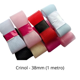 Fita Crinol 38mm (Escolha a partir de 1 Metro) para Laços, Tiaras e Acabamento de Vestidos em Oferta na Shopee