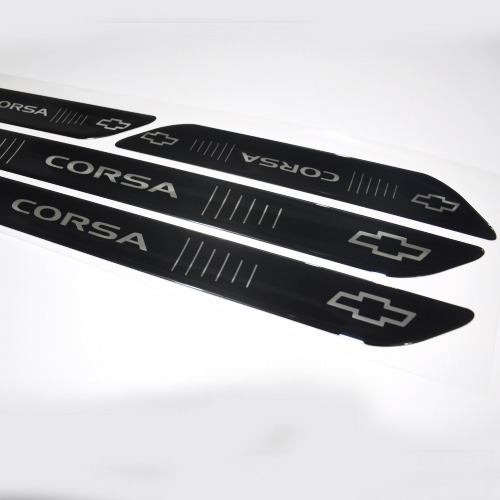 Protetor Soleira 4 Porta Relevo 3d M1 Carro Veículo Compatível Corsa
