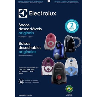 Saco Descart Aspirador Pó Electrolux One, Trio, Go, Max Trio, Ingenio, twenty e sonic - original