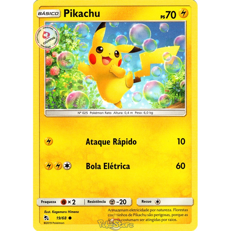 Carta Pok Mon Pikachu Diversos Modelos Escolha Pronta Entrega