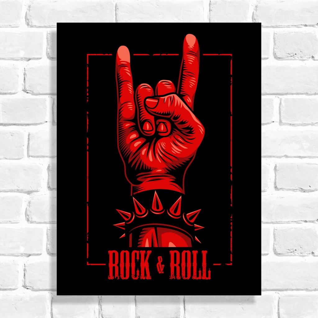 Quadro Decorativo Rock & Roll | Shopee Brasil